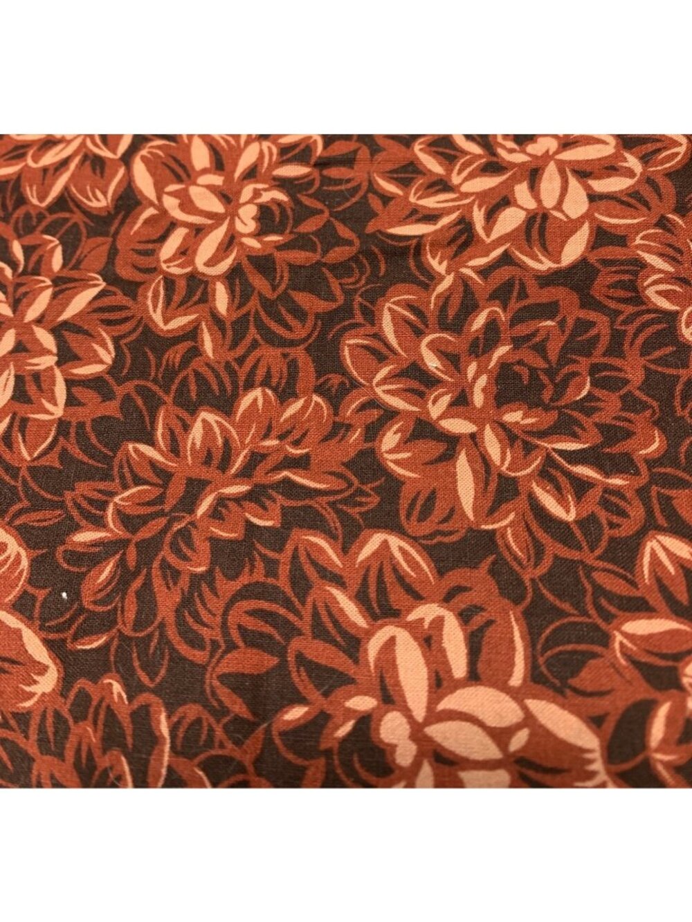 Floral Cotton Fabric 1/2 yard Burgundy Sewing Crafting Quilting Unique Retro Pat